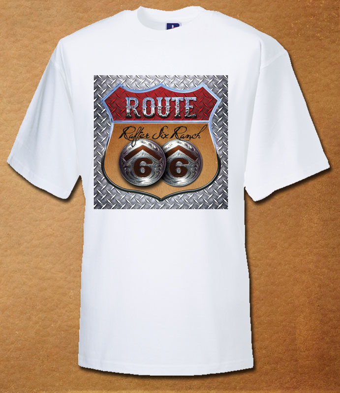 Rafter Six® Route 66 Steelplate T-Shirt White