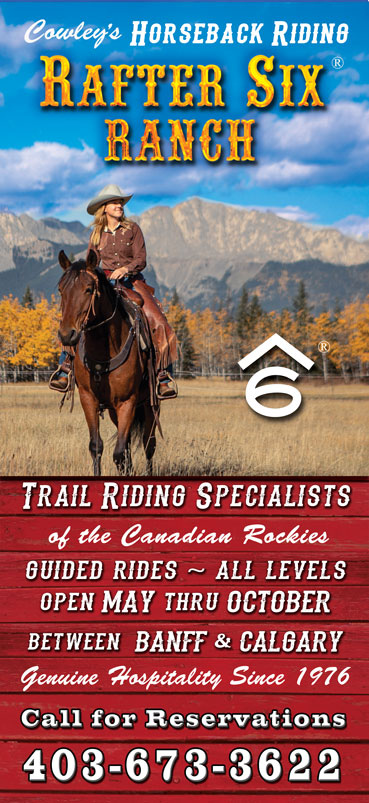 Cowley's Rafter Six Ranch 2025 rack card