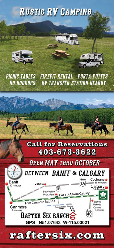 Cowley's Rafter Six Ranch 2025 rack card